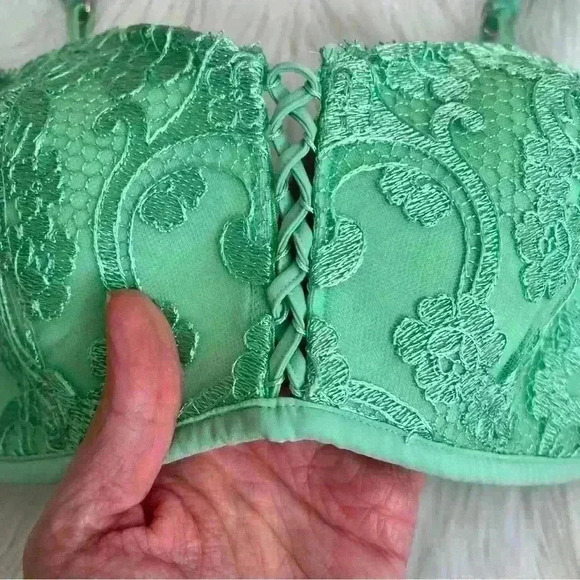 Victoria's Secret Dream Angels Mint Lace Bralette Medium - Picture 3 of 8